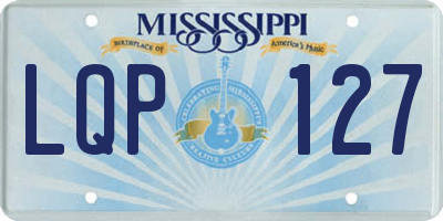 MS license plate LQP127