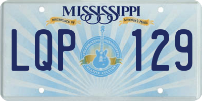 MS license plate LQP129
