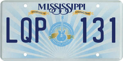 MS license plate LQP131