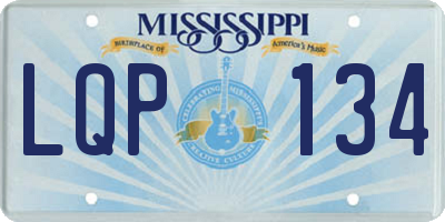 MS license plate LQP134