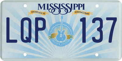 MS license plate LQP137