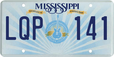 MS license plate LQP141