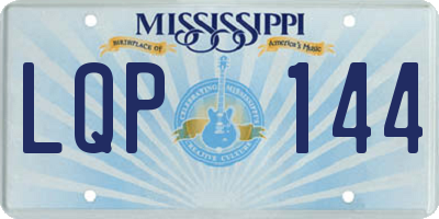 MS license plate LQP144
