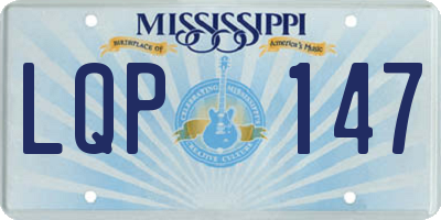 MS license plate LQP147
