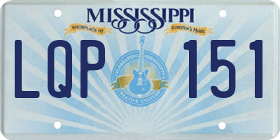 MS license plate LQP151