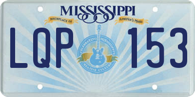 MS license plate LQP153