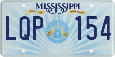 MS license plate LQP154