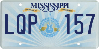MS license plate LQP157
