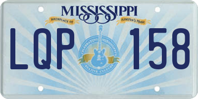 MS license plate LQP158