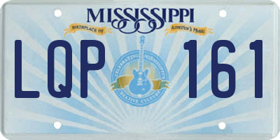 MS license plate LQP161