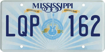 MS license plate LQP162