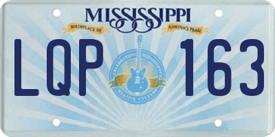 MS license plate LQP163