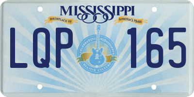 MS license plate LQP165