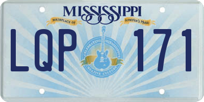 MS license plate LQP171