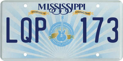 MS license plate LQP173