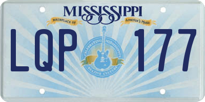 MS license plate LQP177