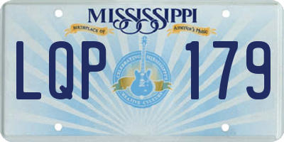 MS license plate LQP179