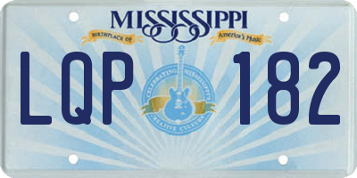 MS license plate LQP182