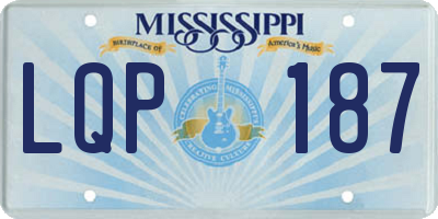 MS license plate LQP187