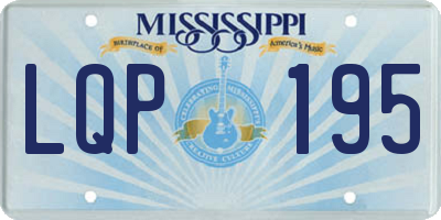 MS license plate LQP195