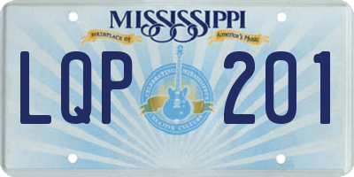 MS license plate LQP201