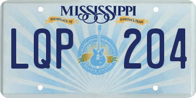 MS license plate LQP204