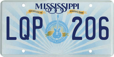 MS license plate LQP206