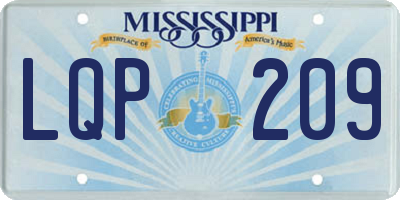 MS license plate LQP209