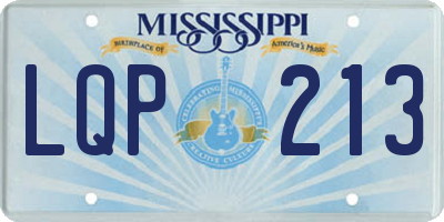 MS license plate LQP213