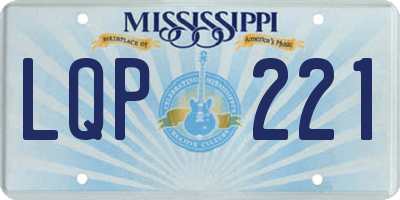 MS license plate LQP221