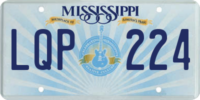 MS license plate LQP224