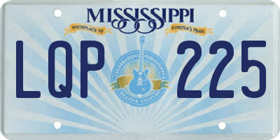 MS license plate LQP225