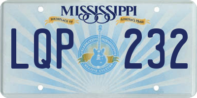 MS license plate LQP232