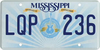 MS license plate LQP236