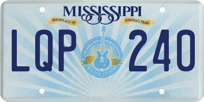 MS license plate LQP240