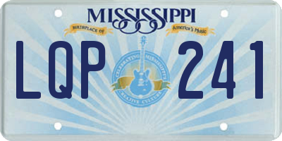 MS license plate LQP241