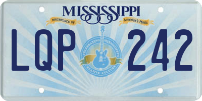 MS license plate LQP242