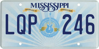 MS license plate LQP246