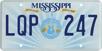 MS license plate LQP247