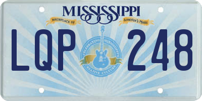 MS license plate LQP248