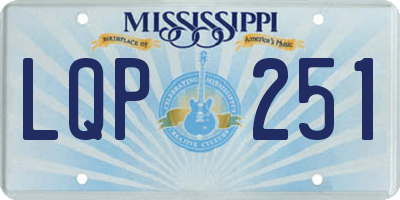 MS license plate LQP251