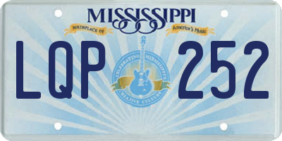 MS license plate LQP252