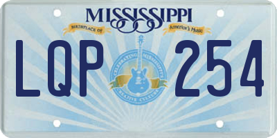 MS license plate LQP254