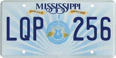 MS license plate LQP256