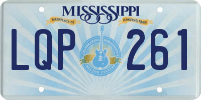 MS license plate LQP261