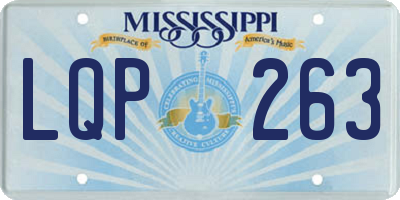 MS license plate LQP263