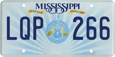 MS license plate LQP266