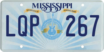 MS license plate LQP267