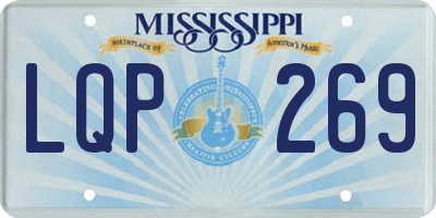 MS license plate LQP269