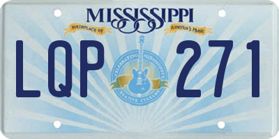 MS license plate LQP271